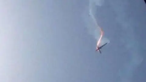 Medios iraníes publicaron esta imagen del dron estadounidense derribado.