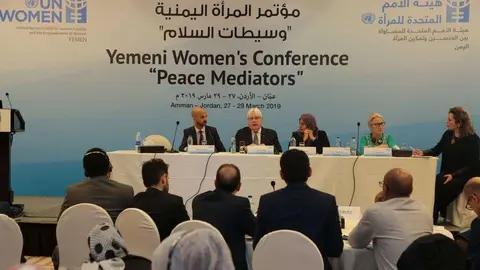 El enviado de la ONU a Yemen, Martin Griffiths, durante una conferencia. (@OSE_Yemen)