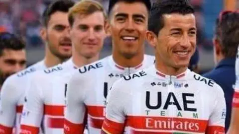 Integrantes del equipo ciclista de Emirates.