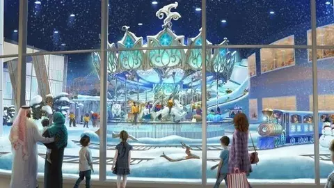 Una presentación del parque de nieve de Abu Dhabi.