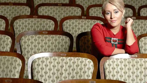 La filántropa Alejandra Castro Rioseco, en el teatro del Museo del Barrio de Nueva York. (Cedida)