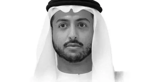 Una imagen del jeque falleido Khalid bin Sultan bin Mohamed Al Qasimi