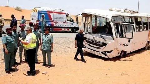 Una imagen del autobús siniestrado.