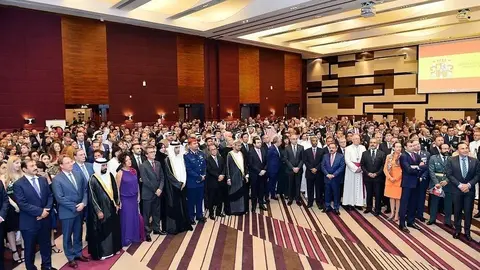 Asistentes al Día Nacional de España en Abu Dhabi 2018. (ELCORREO)