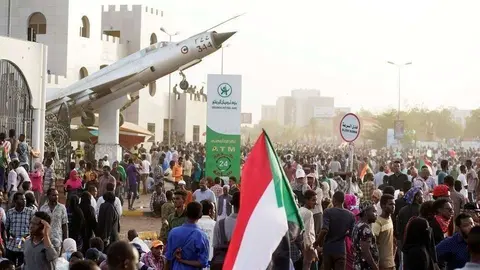 Manifestantes en Sudán.
