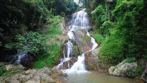 Cascada en la isla tailandesa donde ocurrió el suceso.