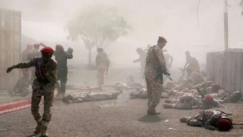 Una imagen de la masacre en Adén del jueves 1 de agosto de 2019.