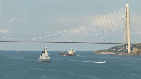 Una imagen del Estrecho de Ormuz.