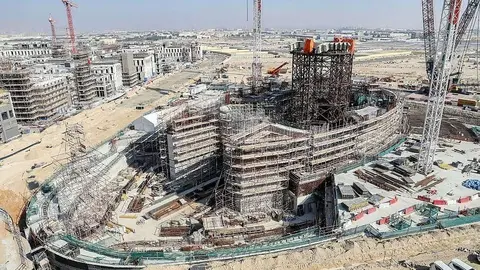 Obras de la Expo 2020. (WAM)
