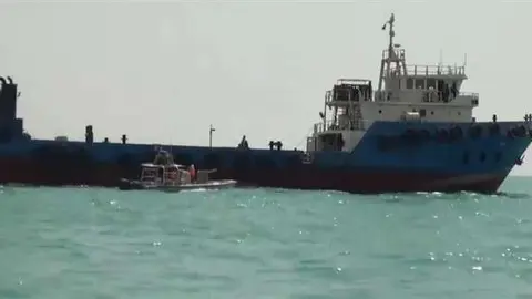 La Guardia Revolucionaria difundió la imagen del petrolero detenido.