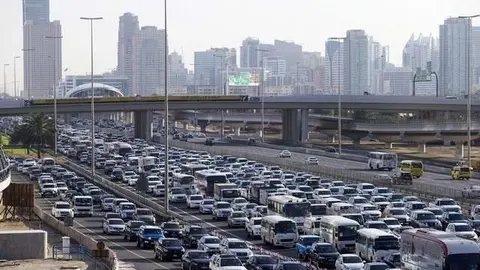 Atasco en la Seikh Zayed Road.