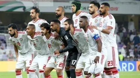 La selección de fútbol de EAU.