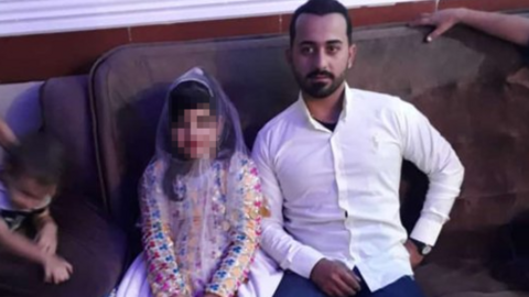 Una imagen de Twiteer del pedófilo y la niña a la que obligaron a casarse.