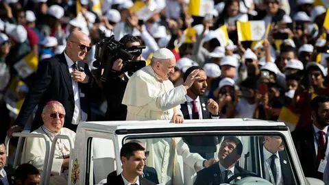 El Papa Francisco, durante su visita a Emiratos Árabes en 2019. (WAM)