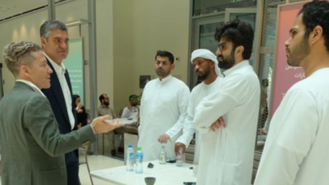 Un momento de la presentación del café de Panamá en Dubai. (Twitter)