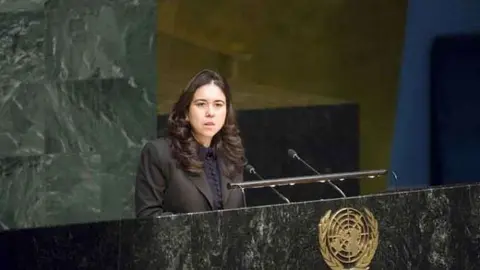 La embajadora de EAU en la ONU, Lana Zaki Nusseibeh. (WAM)
