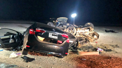 Estado en el que quedaron los vehículos implicados en el accidente.