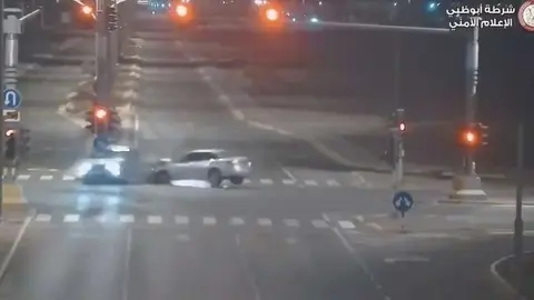 Una captura de pantalla del vídeo difundido por la Policía de Abu Dhabi.