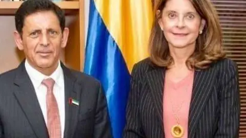 Marta Lucía Ramírez recibió al embajador de EAU en Colombia, Salem Rashed Al Owais.