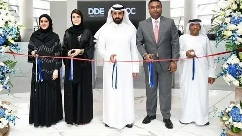Un momento de la inauguración de Dubai Diamond Exchange en DMCC. (WAM)