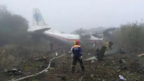 El avión siniestrado. (Twitter)