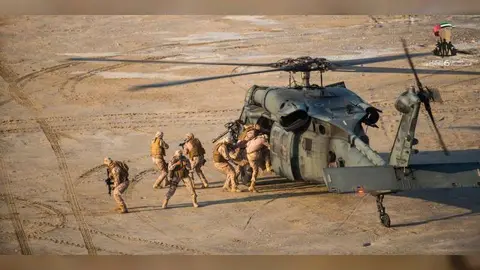 Un helicóptero de las Fuerzas Armadas de Emiratos Árabes. (WAM)