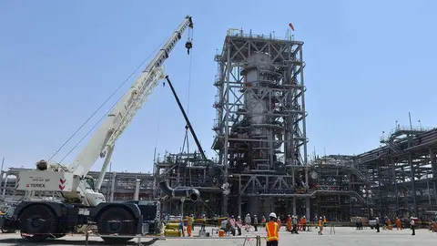 Obras en la planta de Khurais.