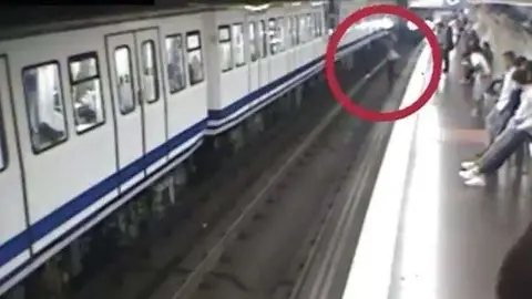 Captura de pantalla del vídeo difundido por Metro de Madrid.