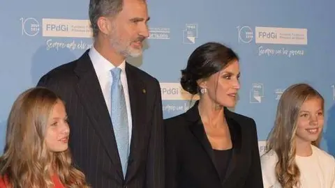 La familia real española este martes en Barcelona.