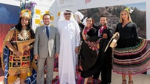 Una foto de la ceremonia peruana en la Expo Dubai 2020. (WAM)