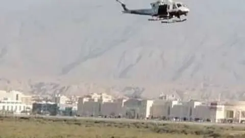 Un helicóptero en Emiratos Árabes. (EL CORREO)