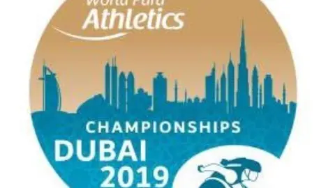 Logo del Mundial de Dubai.