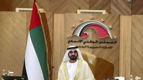 El gobernante de Dubai durante la apertura del Consejo Federal Nacional.
