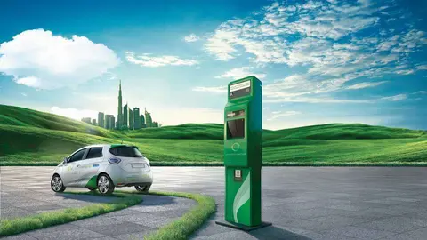 Vehículos eléctricos tendrán recargas gratuitas. (Cuenta de twitter @DEWAOfficial)