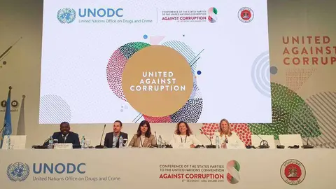 Importantes líderes de los países se reúnen para hablar sobre la corrupción.(twitter.com/UNODC)
