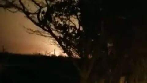 Una imagen del lugar donde se estrelló el avión.