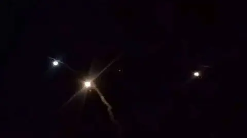 Imagen de los misiles lanzados por Irán contra bases militares de Irak. (AFP)