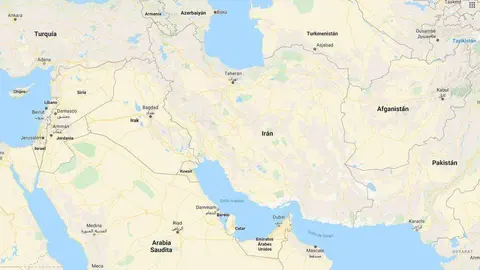 Mapa de la región de Oriente Medio. (Google Maps)