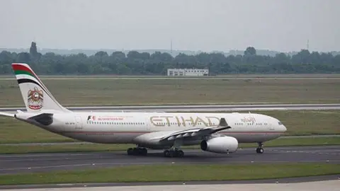 El vuelo de Etihad cubría la ruta Manchester- Abu Dhabi.