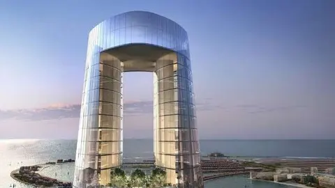 Una representación del hotel en Dubai Marina.