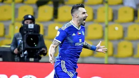 El español Negredo, tras marcar el gol.