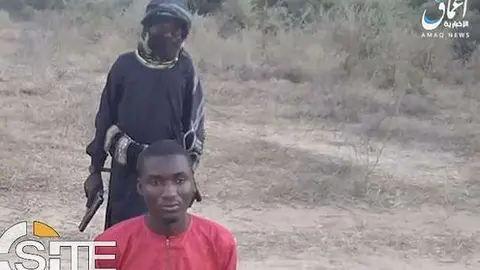 Una captura del vídeo difundido por los terroristas.