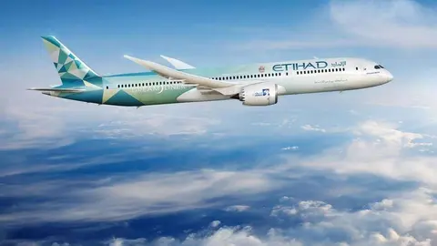 El Boeing 787 Dreamliner de Etihad.