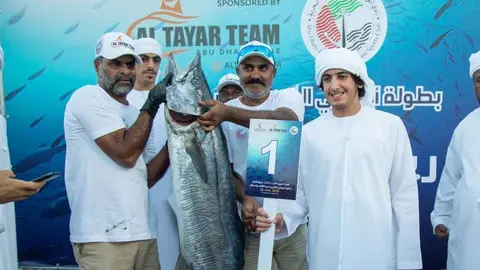El ganador de la categoría de 'King fish' fue Hamdan Abdullah Al Obaidly, con la pesca de una pieza que pesaba 30,85 kilogramos. (Wam)
