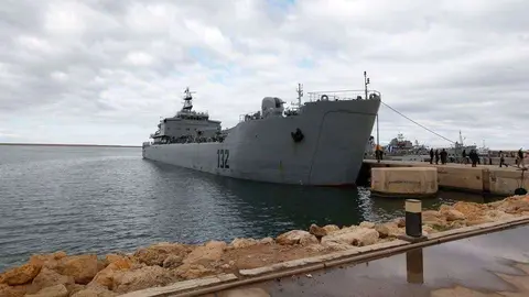 Un buque de guerra de Turquía. (Al Arabiya)