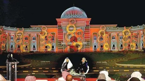 El presidente de la SCTDA, Khalid Jasim Al Midfa, revela detalles del Festival de Luces de Sharjah. (Gulf Today)