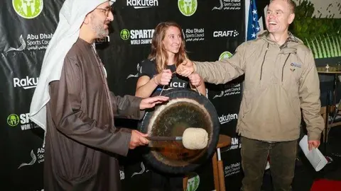 Un momento de la presentación de la Spartan de Abu Dhabi en Nueva York. (WAM)
