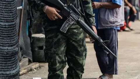 En la imagen de AFP, un soldado tailandés.