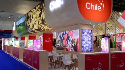Uno de los pabellones de Chile en Gulfood de Dubai. (WAM)