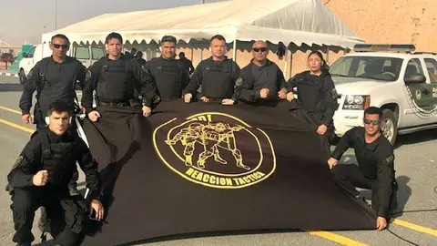 Equipo de Chile participante en Dubai en el II UAE Swat-Challengei. (Cedida)